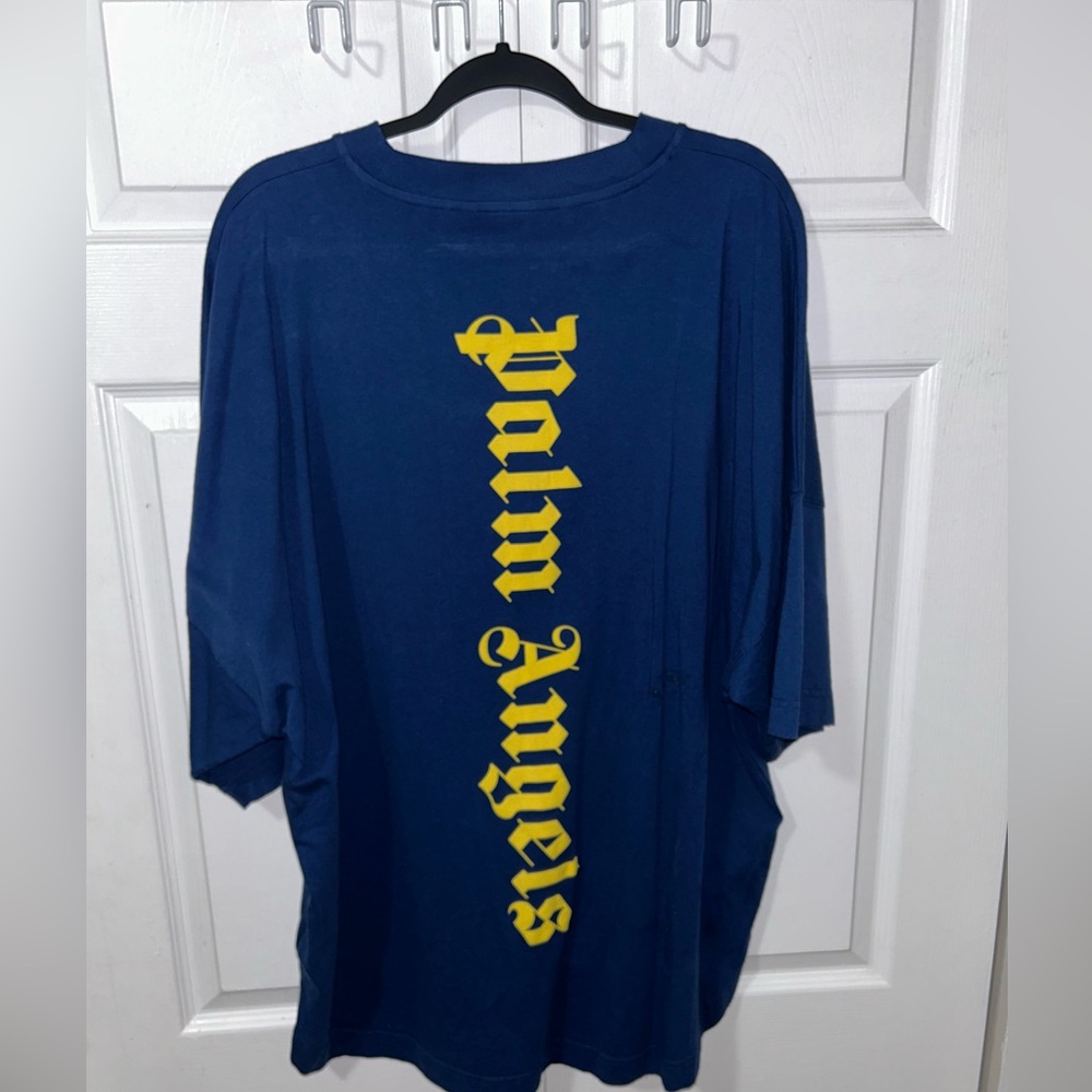 Navy oversized short sleeve ‘Palm Angels’ tee